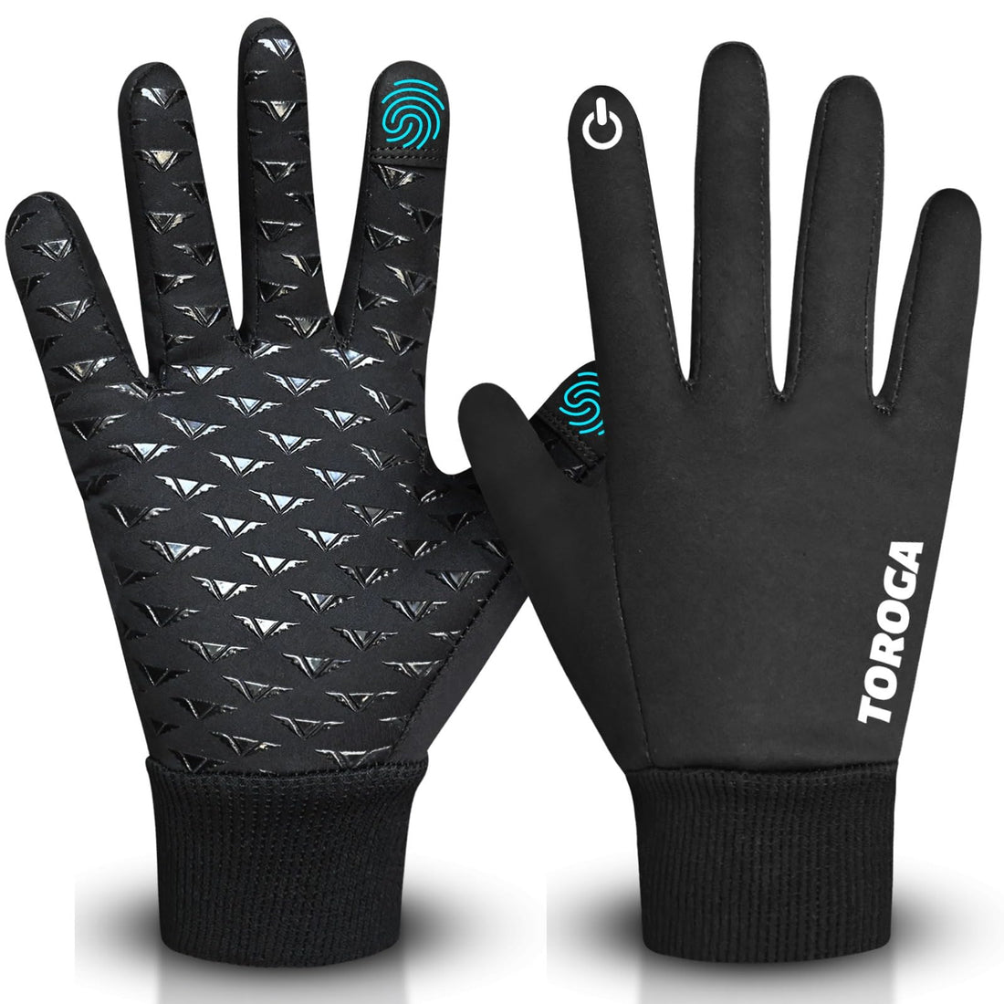Thermal Winter Gloves for Men & Women,Waterproof,Windproof,Warm Fleece Lined–Touchscreen Compatible Outdoor Gloves for Cold Weather,Running,Cycling,Hiking, Driving & Skiing,Anti-Slip Grip