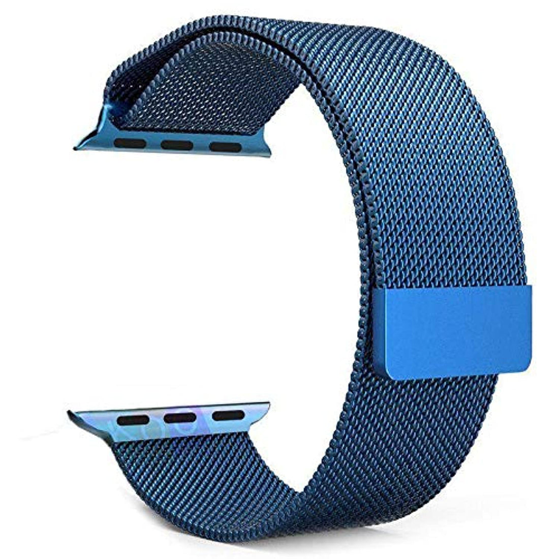 Magnetic Milanese Loop Stainless Steel Metal Strap Watch Bands For Apple Watch 42MM Blue