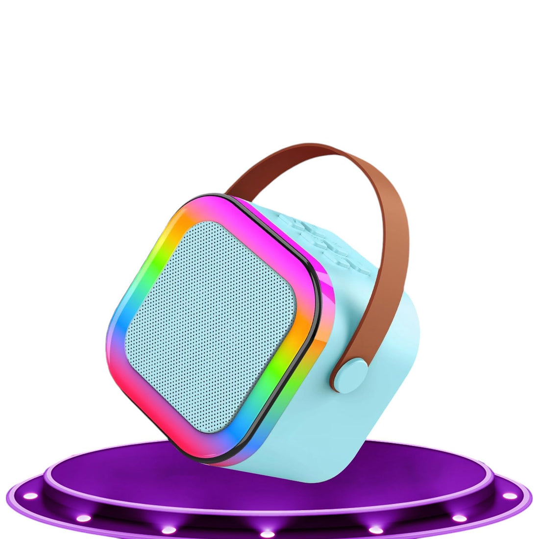 Generic HR-12 Wireless Portable Bluetooth Speaker, Supports USB, Micro SD, AUX, Multicolor (Blue)