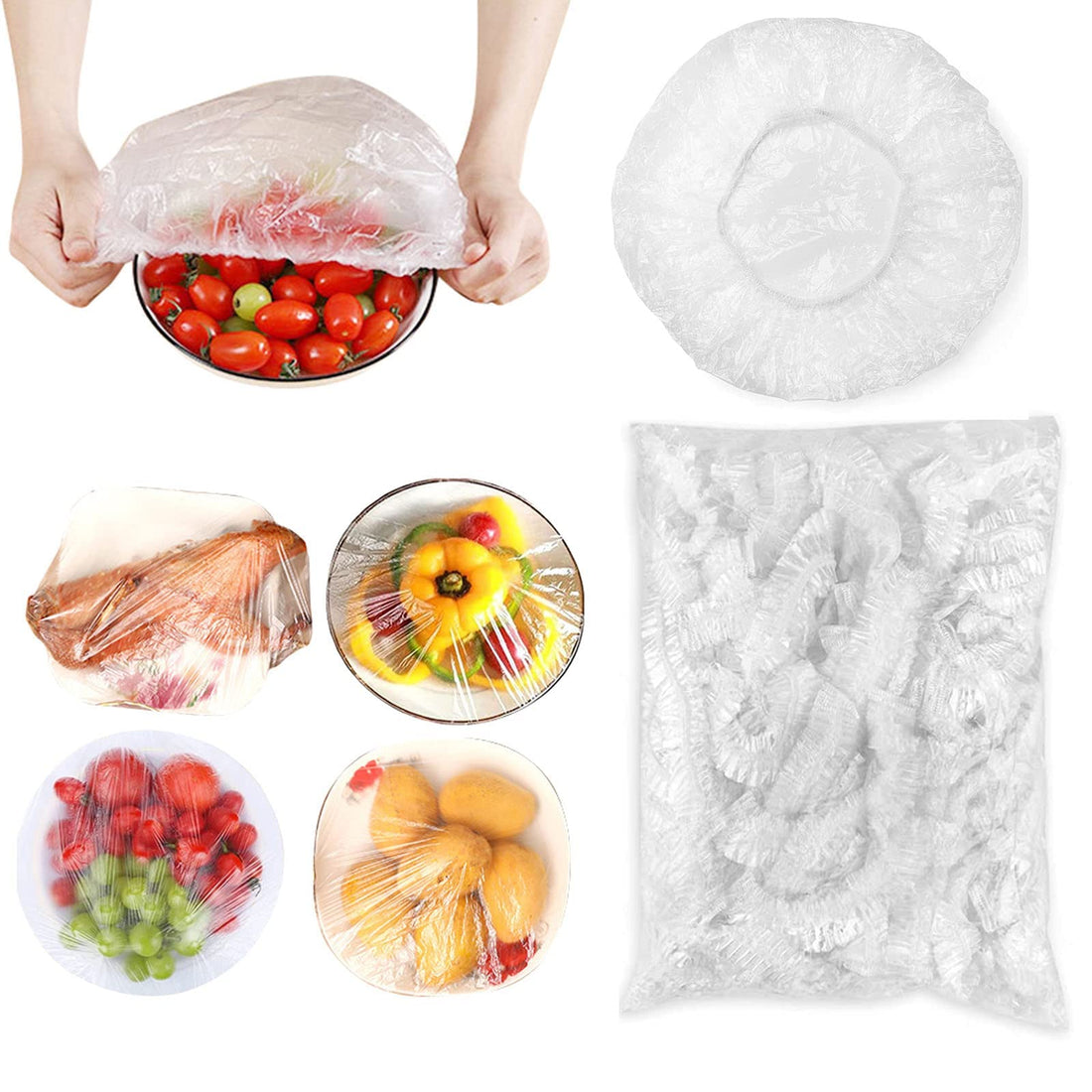 Plastic food cover, reusable elastic covers, sealing bag food cover, food storage bag for vegetables, fresh protection