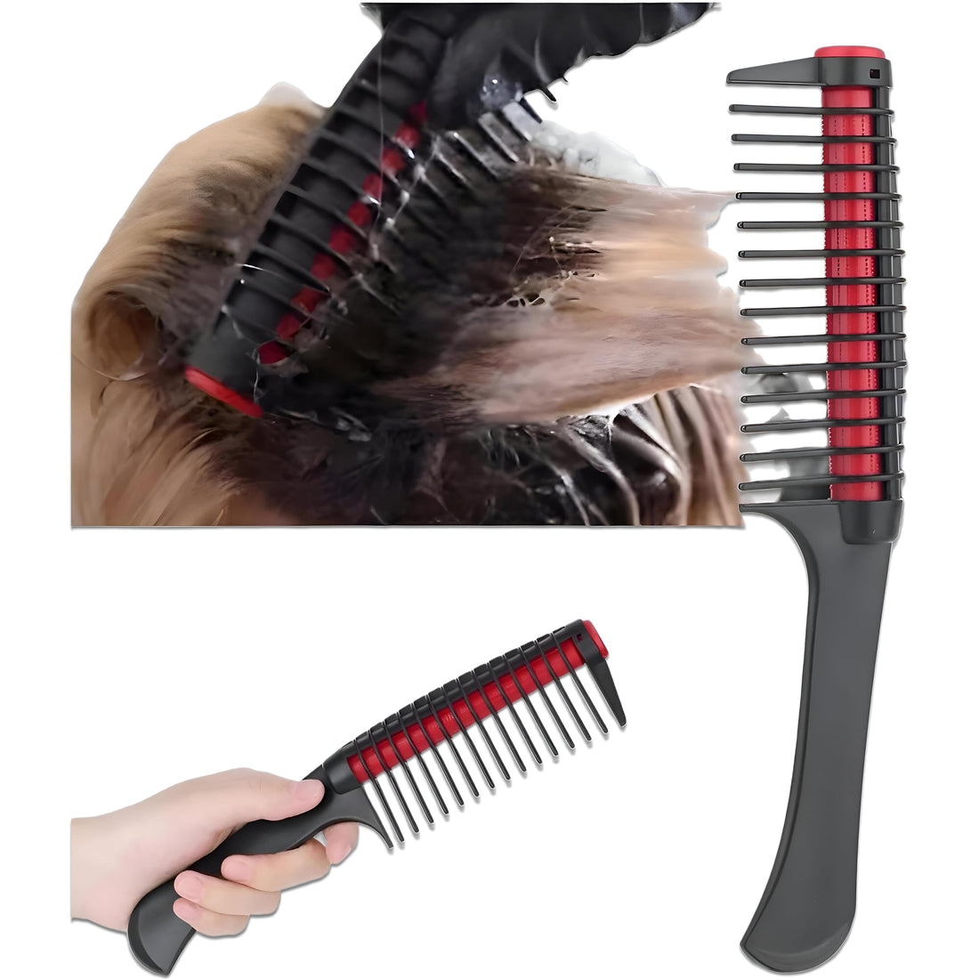 Hair Comb - Professional Lightweight Hair Comb with Detachable Features Multifunctional Hair Styling and Dyeing Ergonomic Design for Comfort, Easy to Clean, Perfect Tool for Hair Salon (2 Combs)