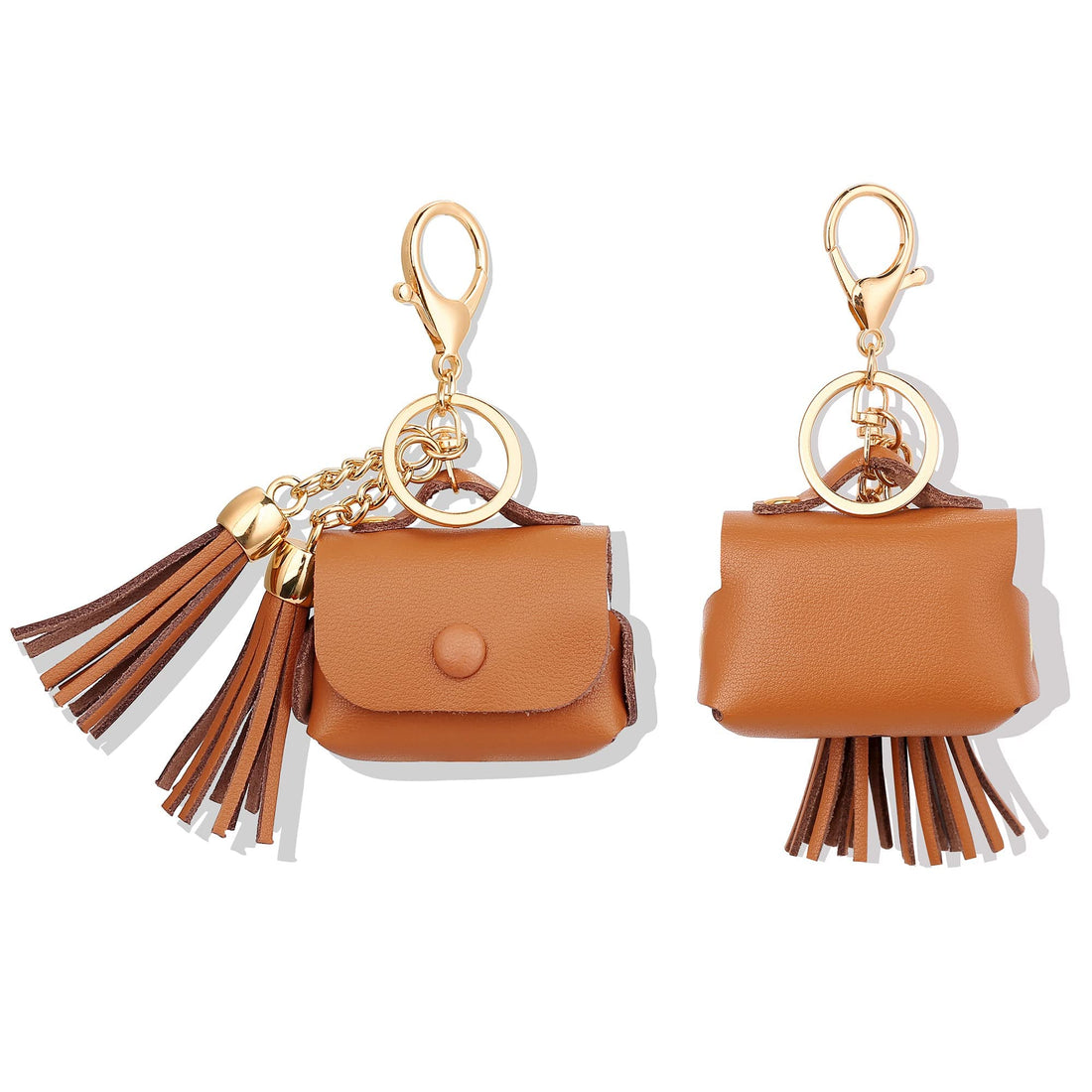 Leather Charging Cover for Apple AirPods Pro 1st (2019) / 2nd (2022) With Drooping Tassels - Brown