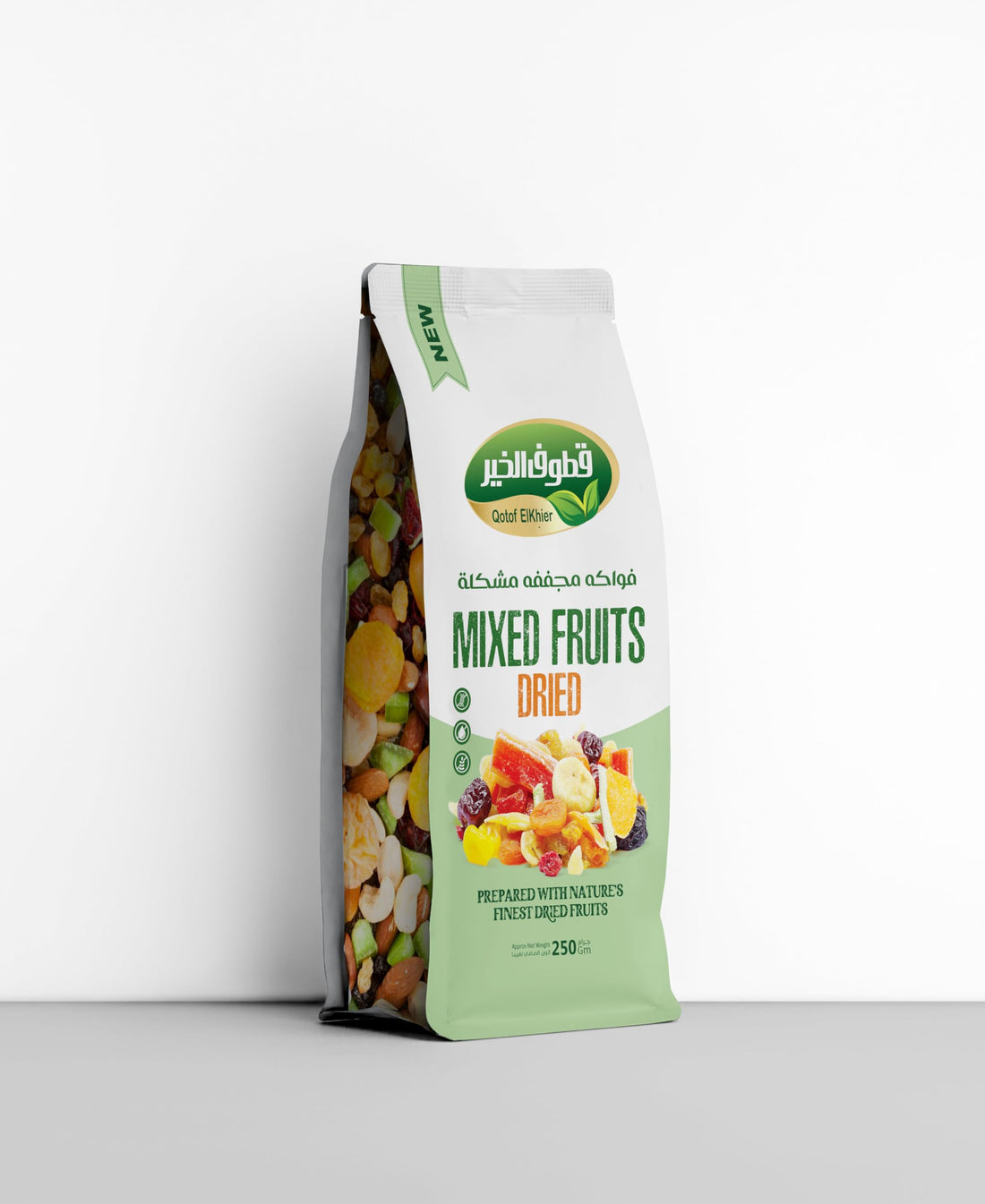Qutuf Al Khair Mixed Dried Fruits, Natural, 250 g, Rich in Vitamins and Minerals, Preservative Free