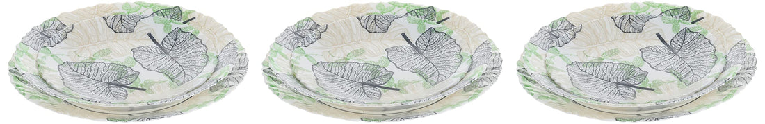 Endura tudor set of 18 pieces of dinner plates suitable for home and restaurant - multi colour