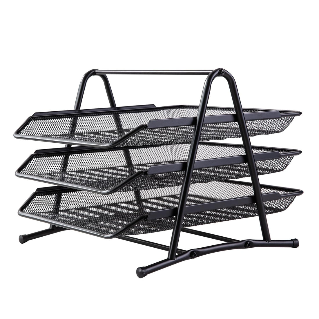 Deli black 3 tier document trey