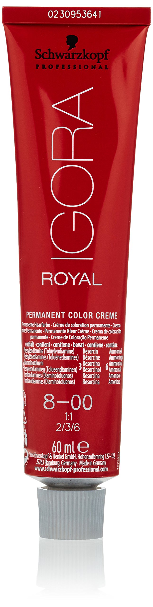 Schwarzkopf Igora Royal Permanent Hair Colour Cream, No. 8-00, 60 ml