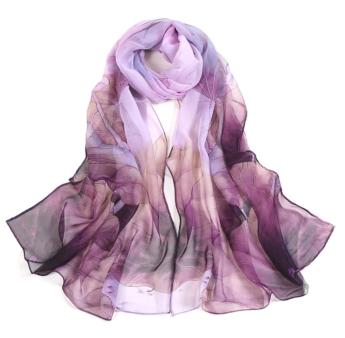Bukela Scarfs for Women Lightweight Print Floral Pattern Scarf Shawl Fashion Scarves Sunscreen Shawl Wraps
