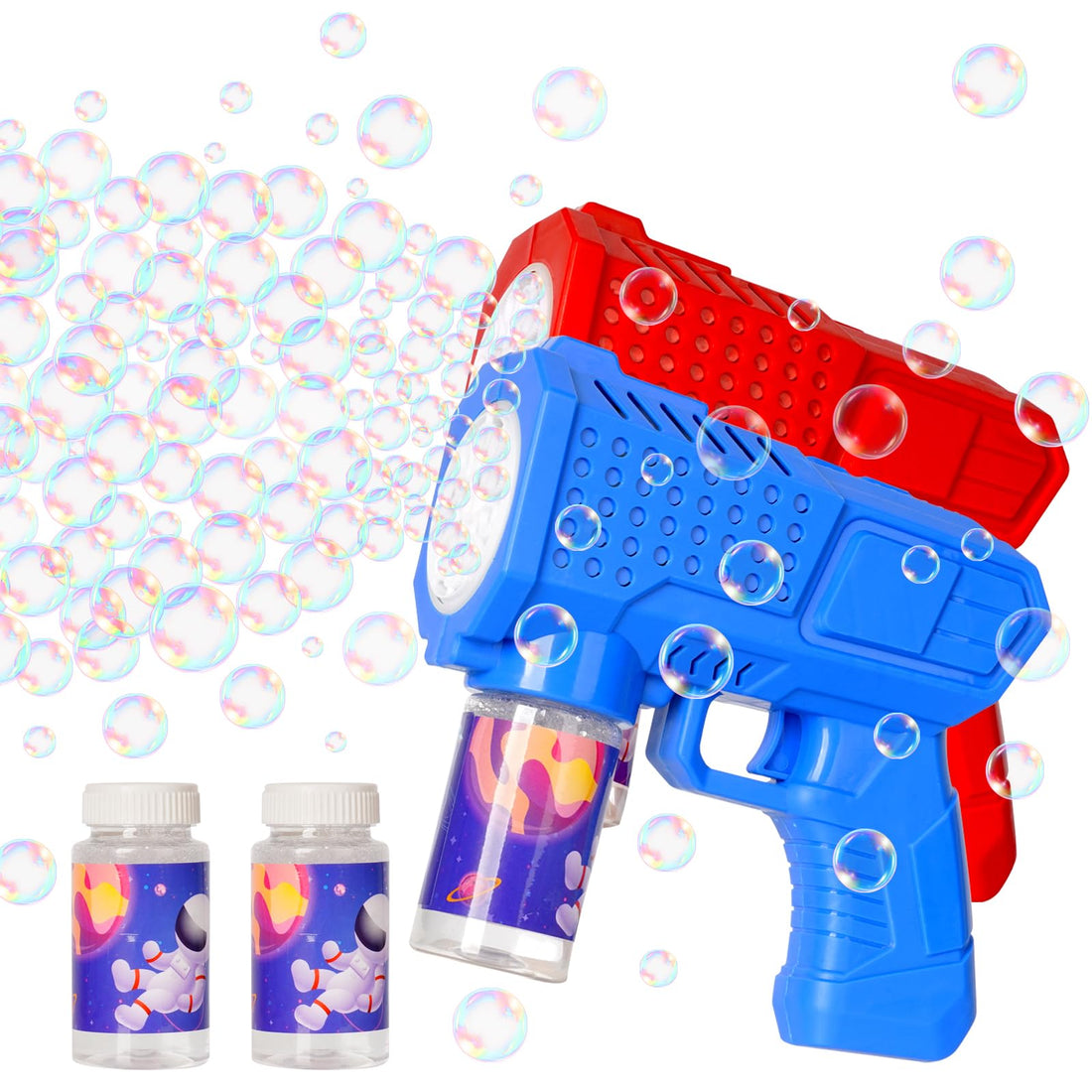 Bubble Gun for Kids, 2 Pieces Automatic Soap Bubble Machine, Toys Gifts for Boys Girls, Silent Bubble Blower for Parties Birthday Outdoors Weddings