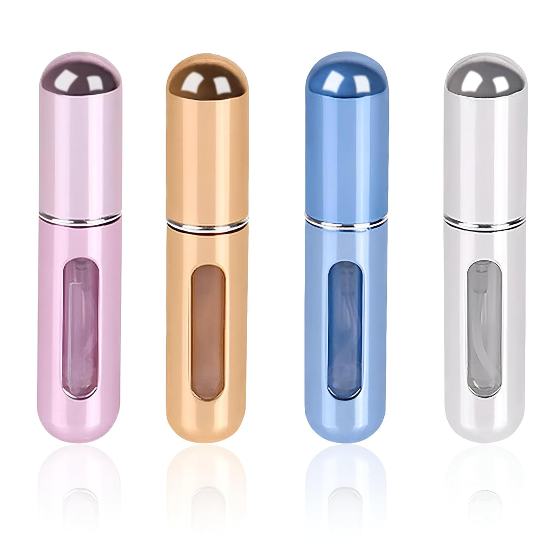 Portable Bottles - Mini Perfume Atomizer Bottles for Travel, Refillable and Leakproof, Perfect for On-the-Go Perfumes (5ml, Set of 4)