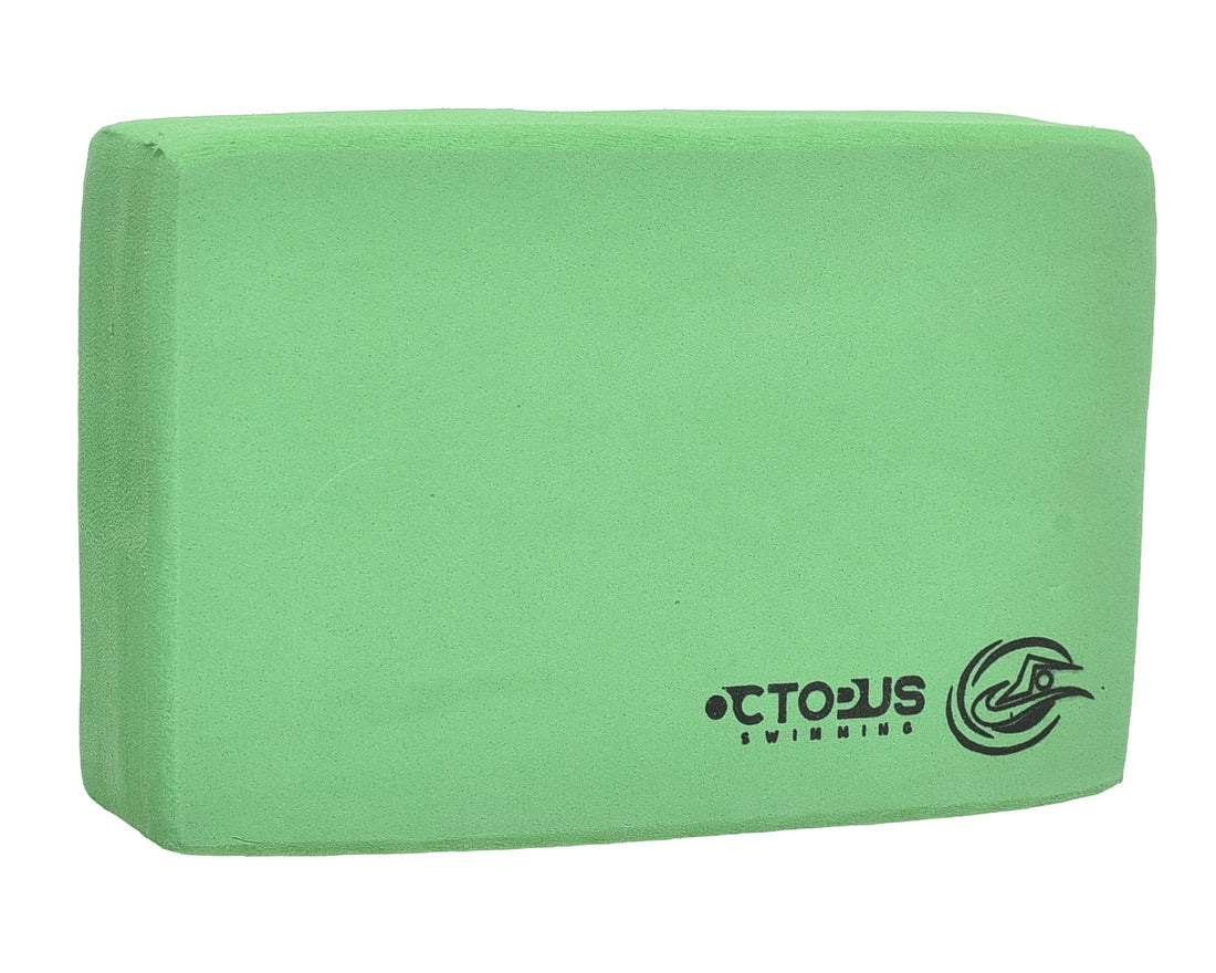 Minsa Yoga Foam Exercise Block Support Brick for Yoga, Stretching, Pilates and Fitness Training, Lightweight Non-Slip Balance Aid for Home and Gym Use - green