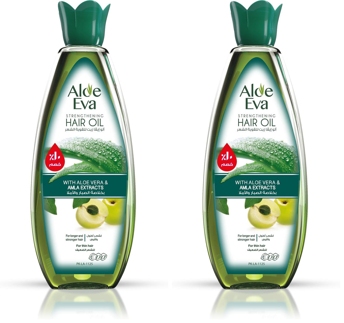 Eva Aloe Eva Strengthening Hair Oil With Aloe Vera & Amla Extract 170ml (Pack of 2)