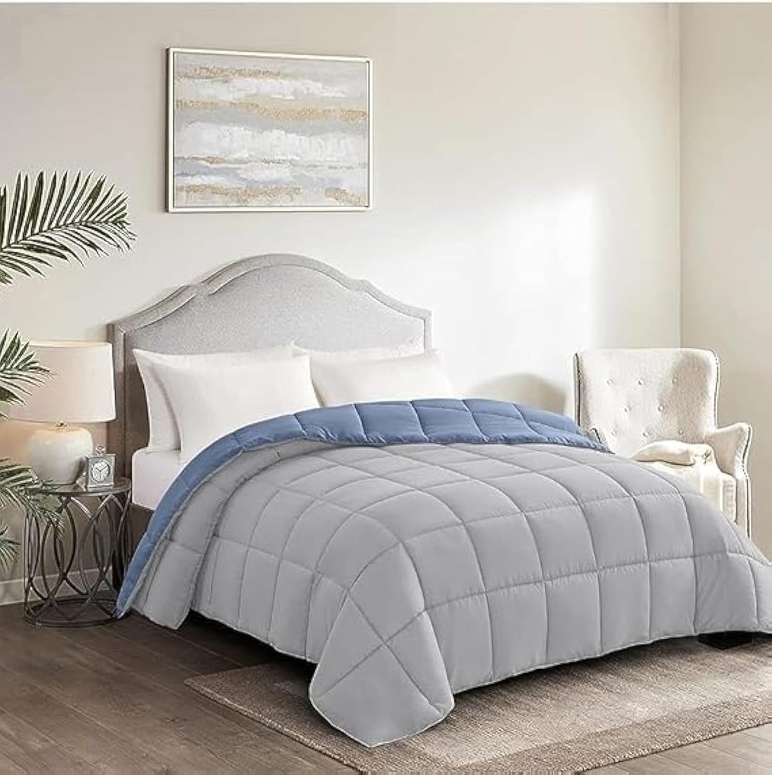 Snooze, Double face winter quilt, 180 * 200 cm, Light Blue * Grey