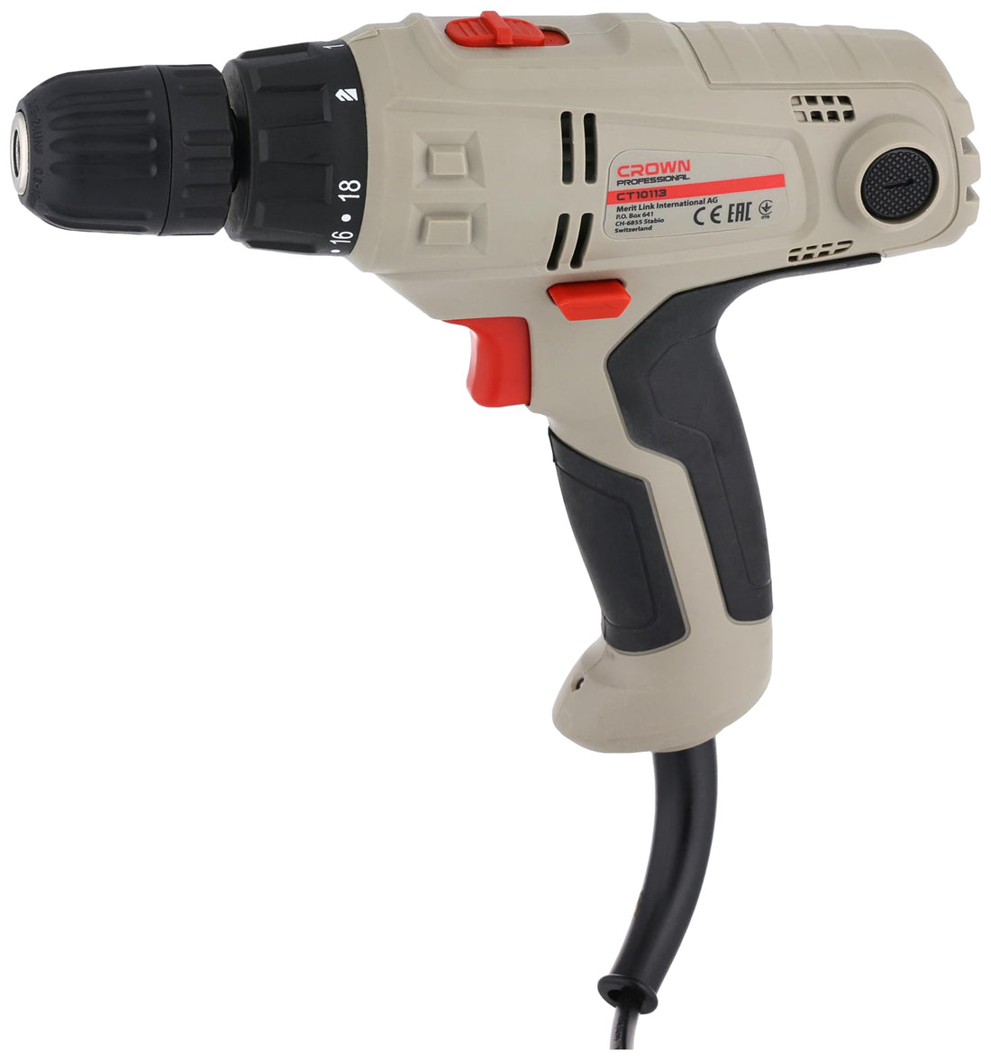 CROWN 280W Electric Drill,28N.m,10mm (CT10113)