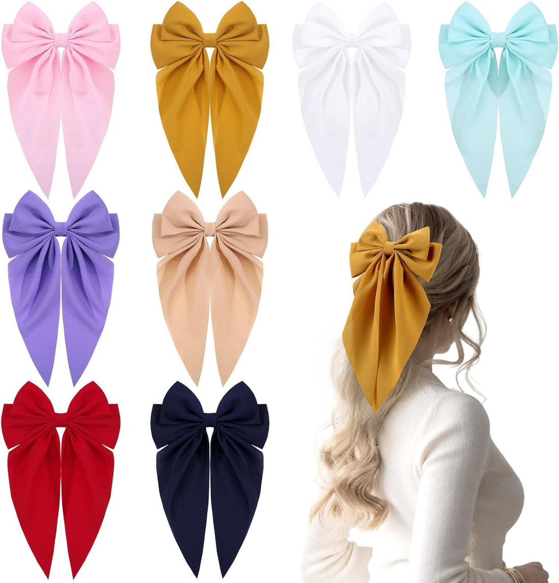 1pc Satin Bowknot Silk Decorative Hair Clip, Daily Wear Hair Accessory Valentine's Day Valentines (Violet Purple)