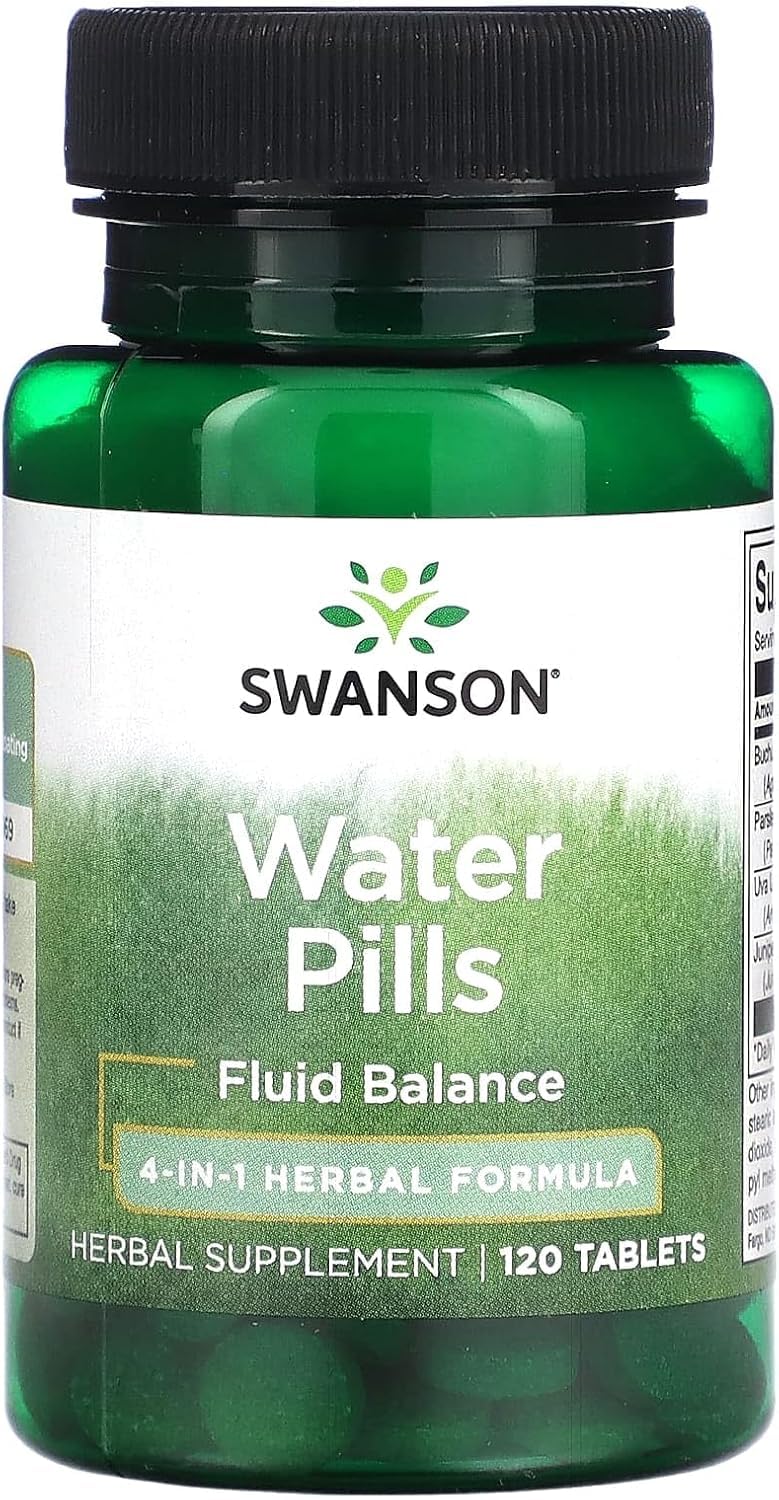 Water Balance Support | 120 Tablets | 4-in-1 Herbal Complex | Temporary Water Retention Relief | Non-GMO