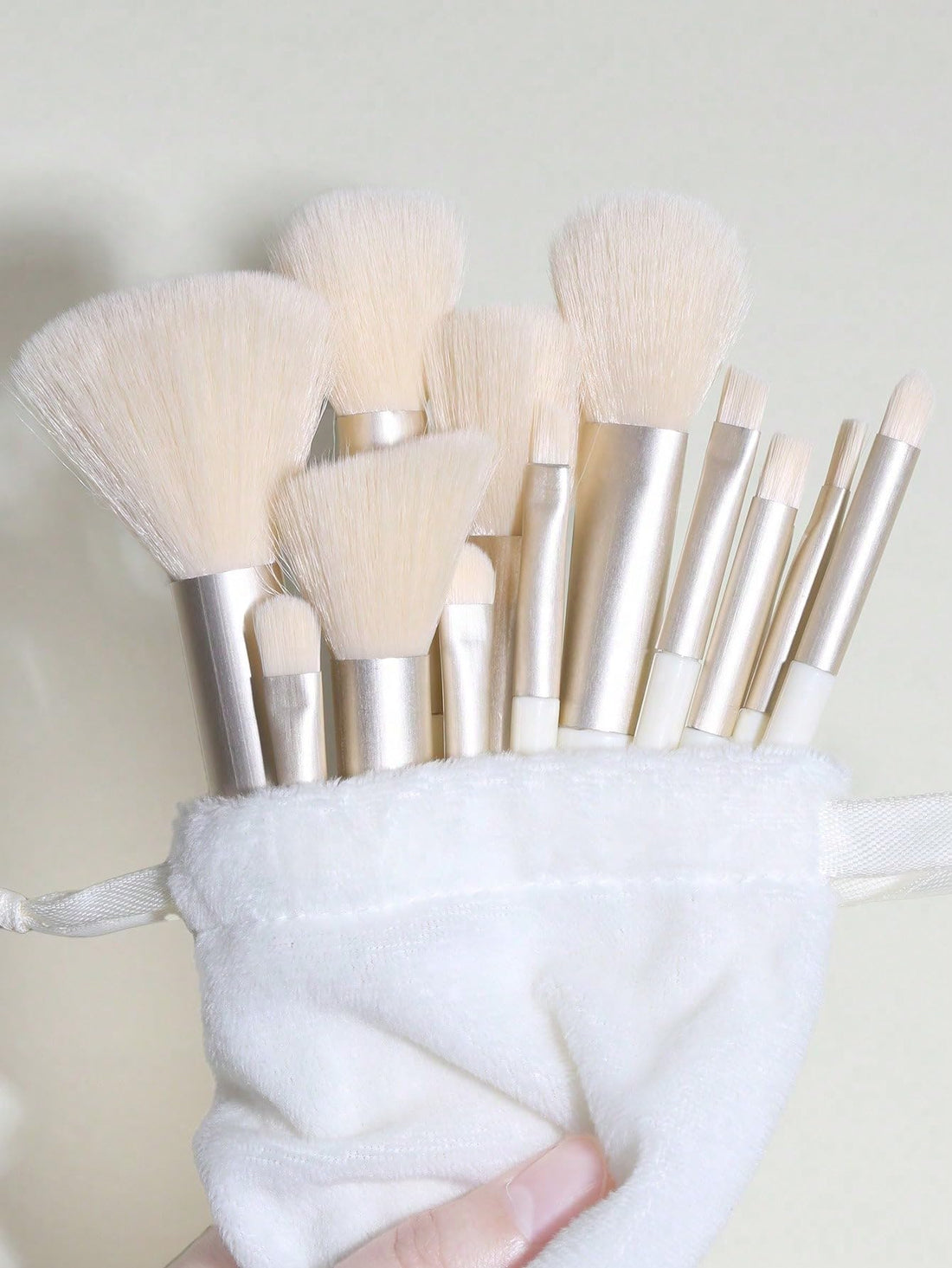 She in 13 piece makeup brush set with bag