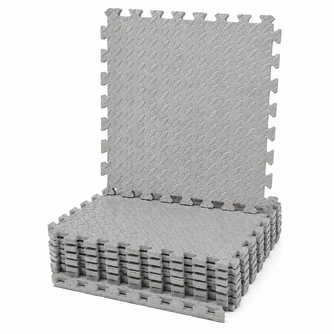 Soft Foam Interlocking Floor Mats – 4 EVA Puzzle Tiles for Gym, Kids Play Area, Home, Office, Garage, Yoga, Fitness, and Workout Studio - 60 x 60 cm each