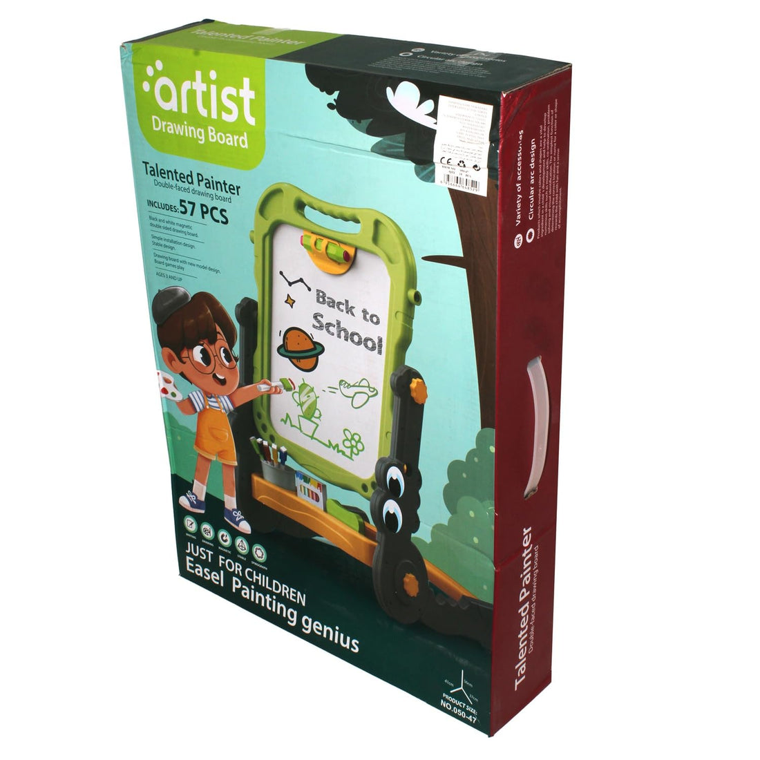 Artist Double-Sided Drawing Board for Kids – 57 PCS
