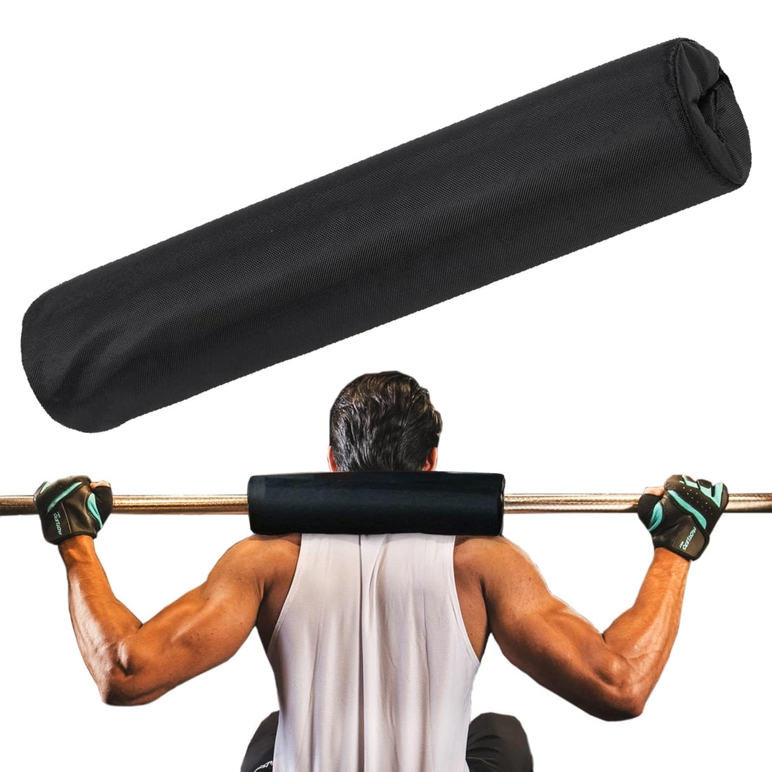 NALACAL Barbell Shoulder Pads, 2Pcs Weight Lifting Pad Weight Bar Neck Protector, Thick Foam Barbell Squat Pad Neck Pad Squat Pad for Hip Thrust Weightlifting and Heavy Squats, 39cm