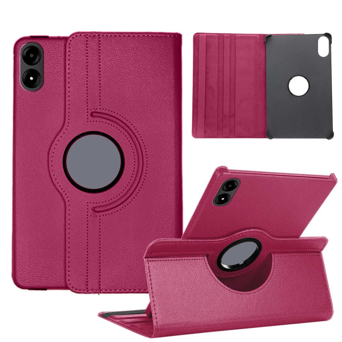 Heremore Case Compatible with Redmi Pad Pro 12.1 Inch Tablet, 360° Rotatable Multi-Angle PU Leather Protective Case