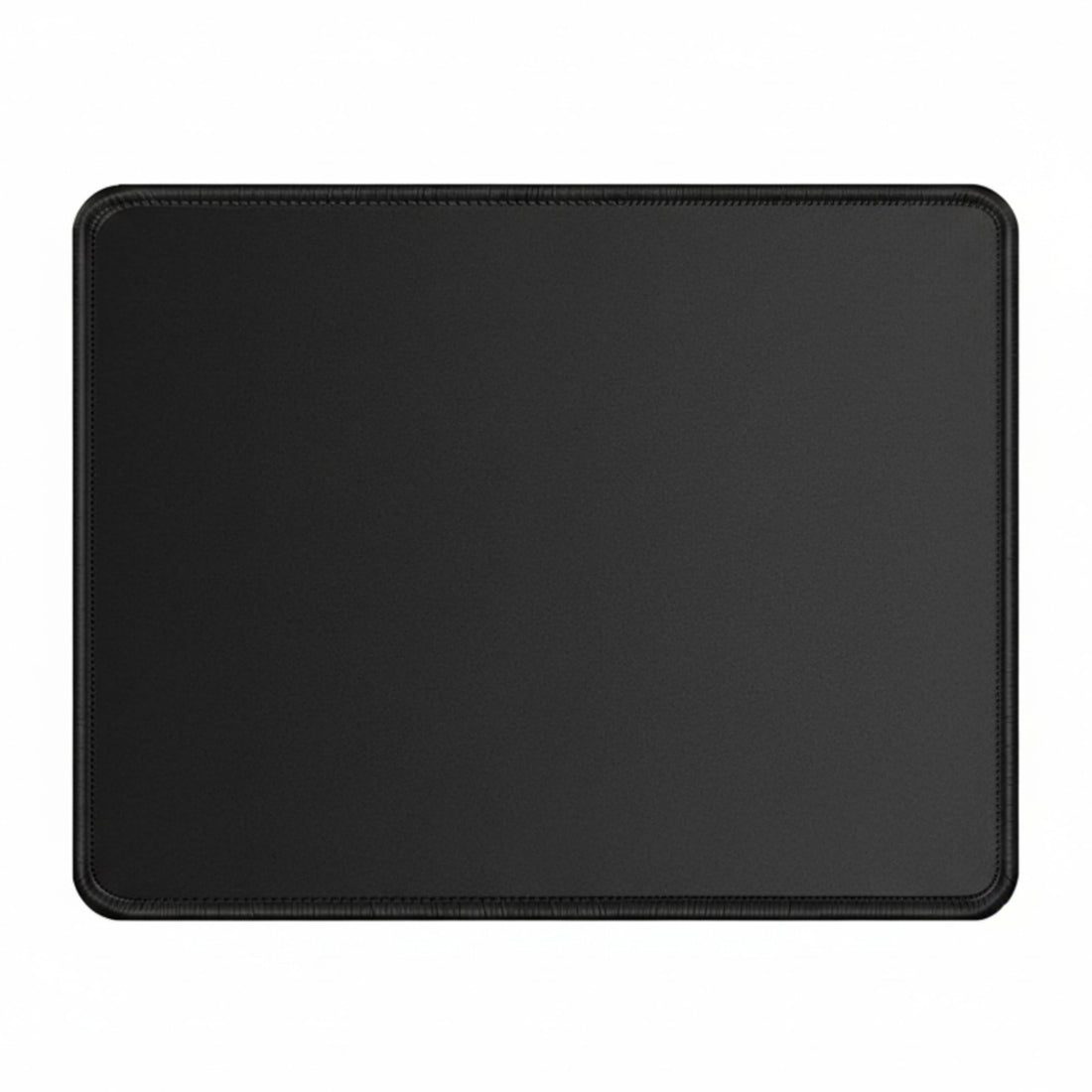 ecka Square Mouse Pad with Stitched Edge, Non-Slip, Practical for Gaming & Office, 25x20cm, 2mm Thick, Black