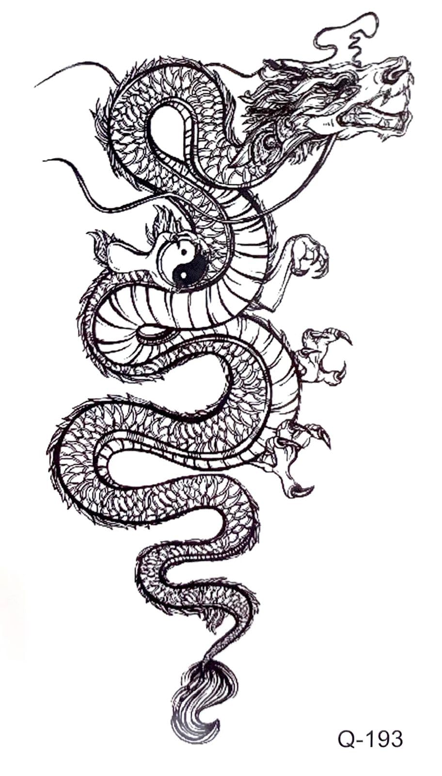Tattoo Tech, 1 Sheet Medium Semi Permanent Tattoo10*12cm, Adult Art Design Temporary Tattoos, Lasts 1-2 Weeks, Waterproof, Realistic Look, No Adhesive, No Reflection (Q-193)