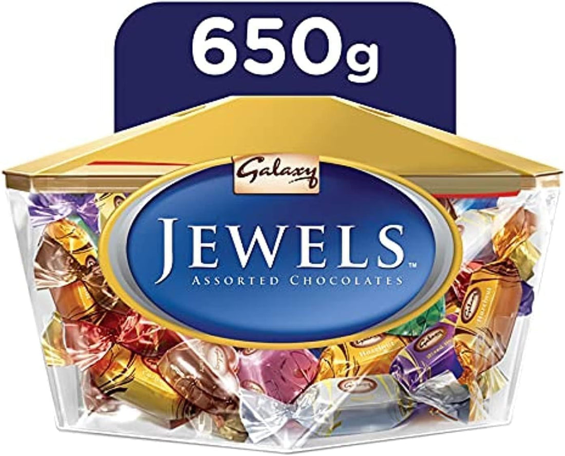 Galaxy Jewels Assorted Chocolates Gift Box, 650g, Premium Chocolate Selection for Sharing and Gifting