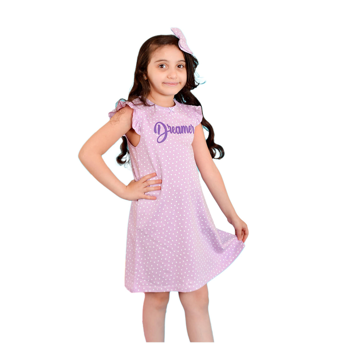 Simple Girls Dress with Tuck