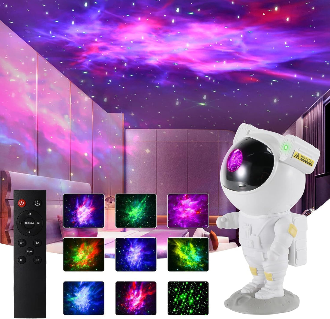 Astronaut Light Projector Kids Star Galaxy Night Light, Galaxy Light Star Projector with Timer Remote, 8 Nebula Modes 360° Rotation Astro Projector for Bedroom, Home Theater, Gaming Room, Party