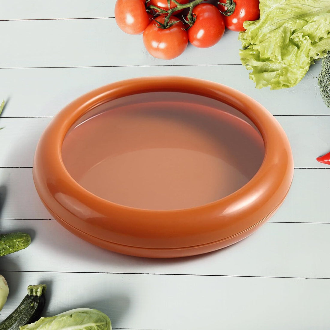 Oblivion Cut Vegetables Storage Container – BPA-Free Silicone Fruit, Vegetable and Snacks, Anti-Oxidation Saver Keeper, Freshness Preserver Food Storage Box for Fridge, Durable & Reusable (1 Pc)