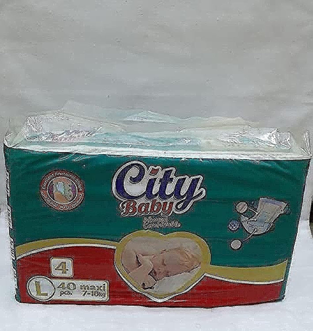 City Baby Baby Diapers - Size 4 - Maxi 7 - 18 Kg - Always Comfortable - L 40 Pcs