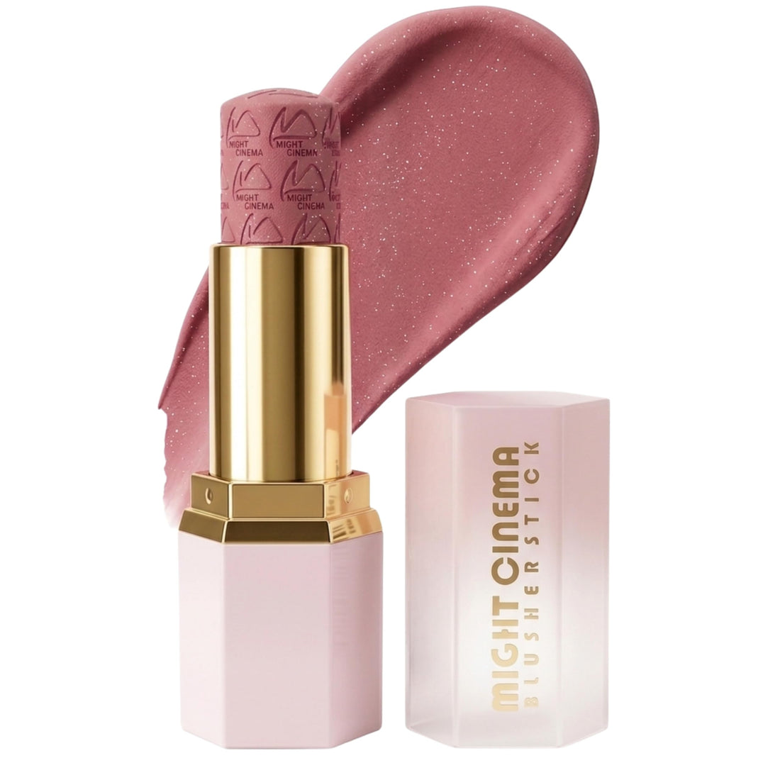 Creamy blush stick - 2-in-1 creamy blush and highlighter stick - blendable formula for gradual application to cheeks, no brush needed (101)