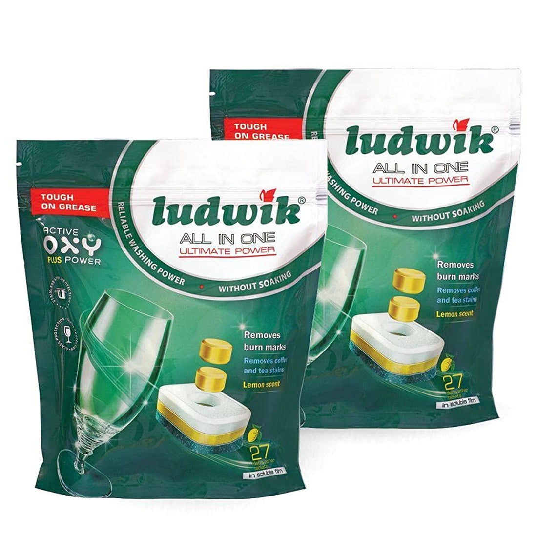 Ludwik 5 Function Dishwasher Powder - (1kg) 2 Piece