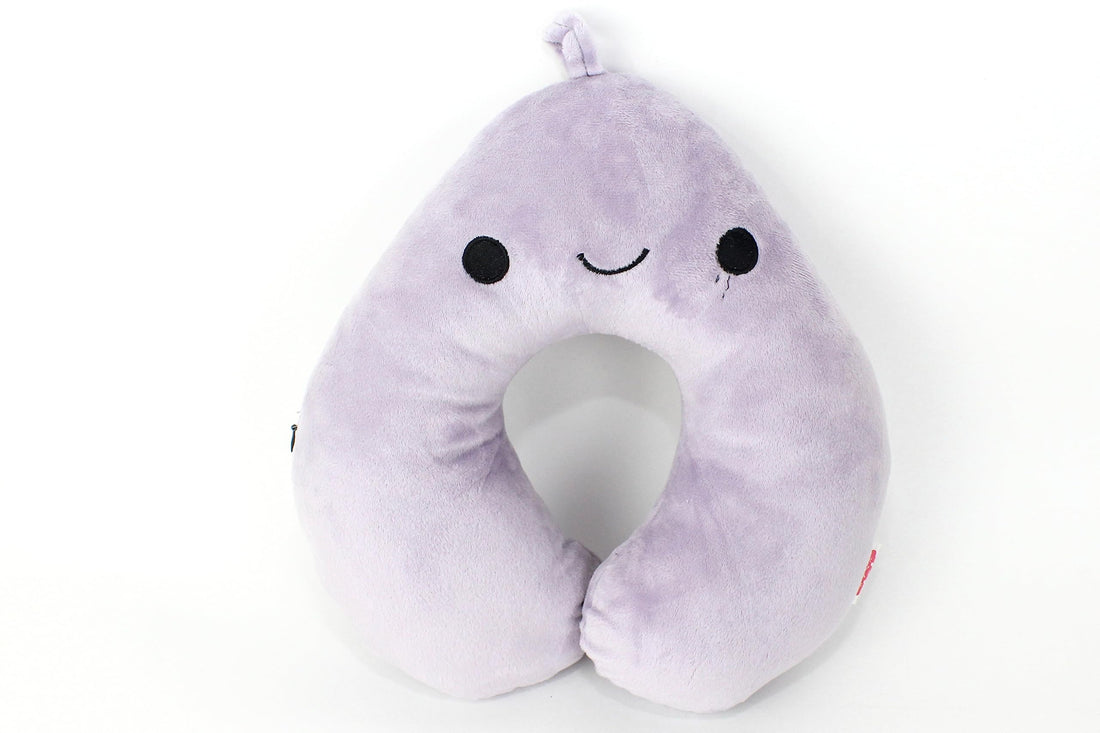 Comfy Pears Neck Support Soft Fiber Travel Neck Pillow U-Shape For Car, Travel, Office,Airplane and Gifts - Purple