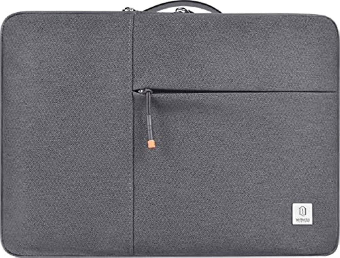 WiWU Alpha 15.4/16" Double Layer Laptop Sleeve, Water-Resistant & Impact-Resistant Protective Case, Multi-Pocket Travel Bag for MacBook & Accessories – Gray