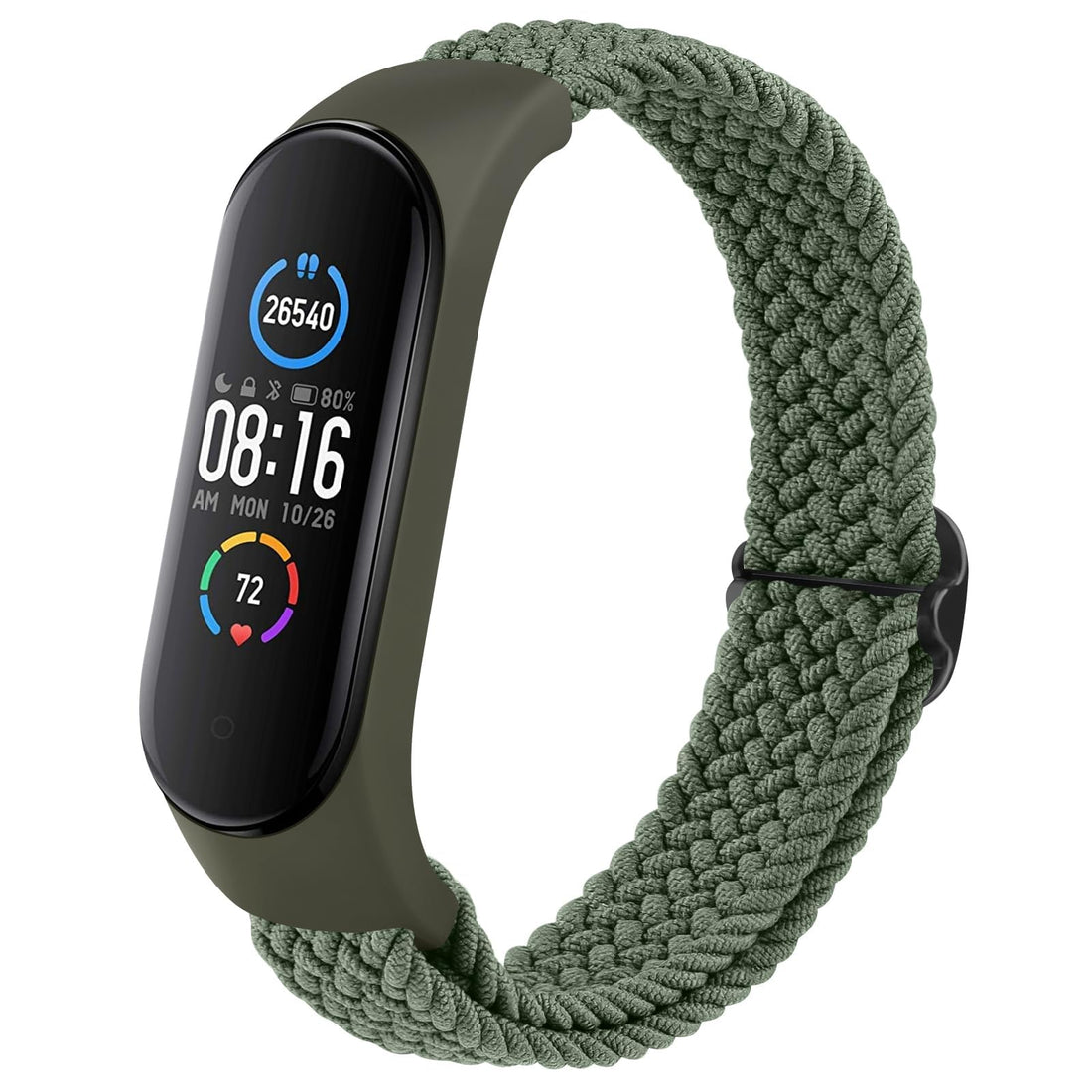 Dl3 Mobilak Nylon Wristband Compatible for Xiaomi Mi Band 7/Mi Band 6/Mi Band 5/Mi Band 4/Mi Band 3, Adjustable Braided Elastic Solo Loop for Mi Band 7 6 5 4 3, Sport Strap Smart Watch Accessories
