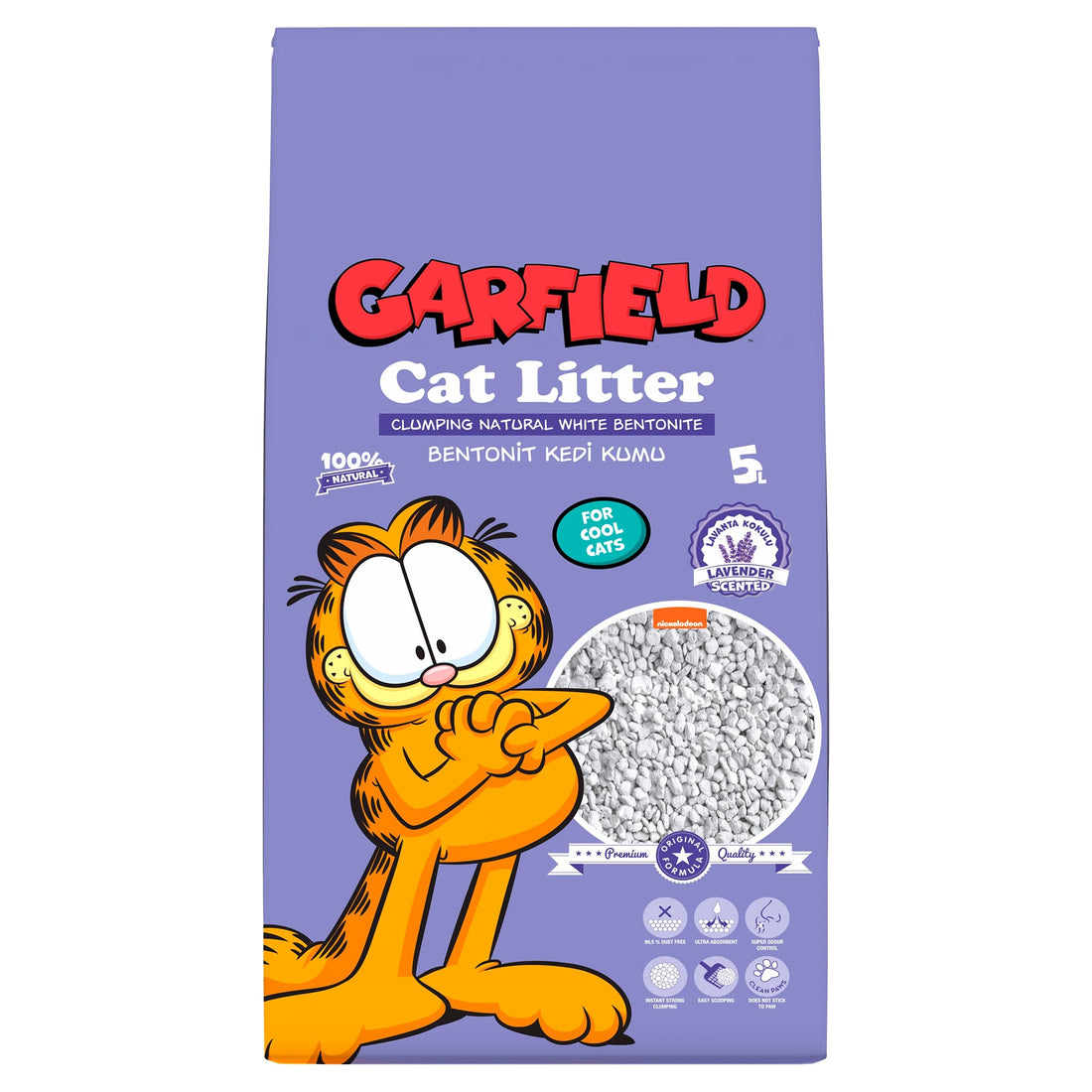 GARFIELD CAT LITTER BENTONITE LAVENDER 5 LT