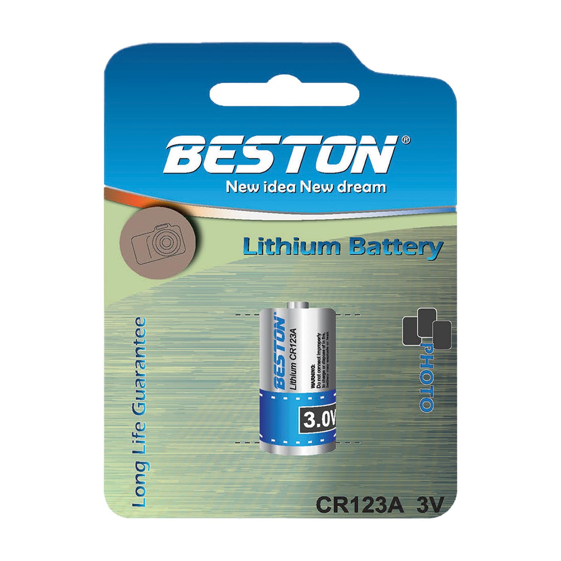CR123A Non-Rechargeable Lithium Battery 3V 1300mAh Primary Cell (1)