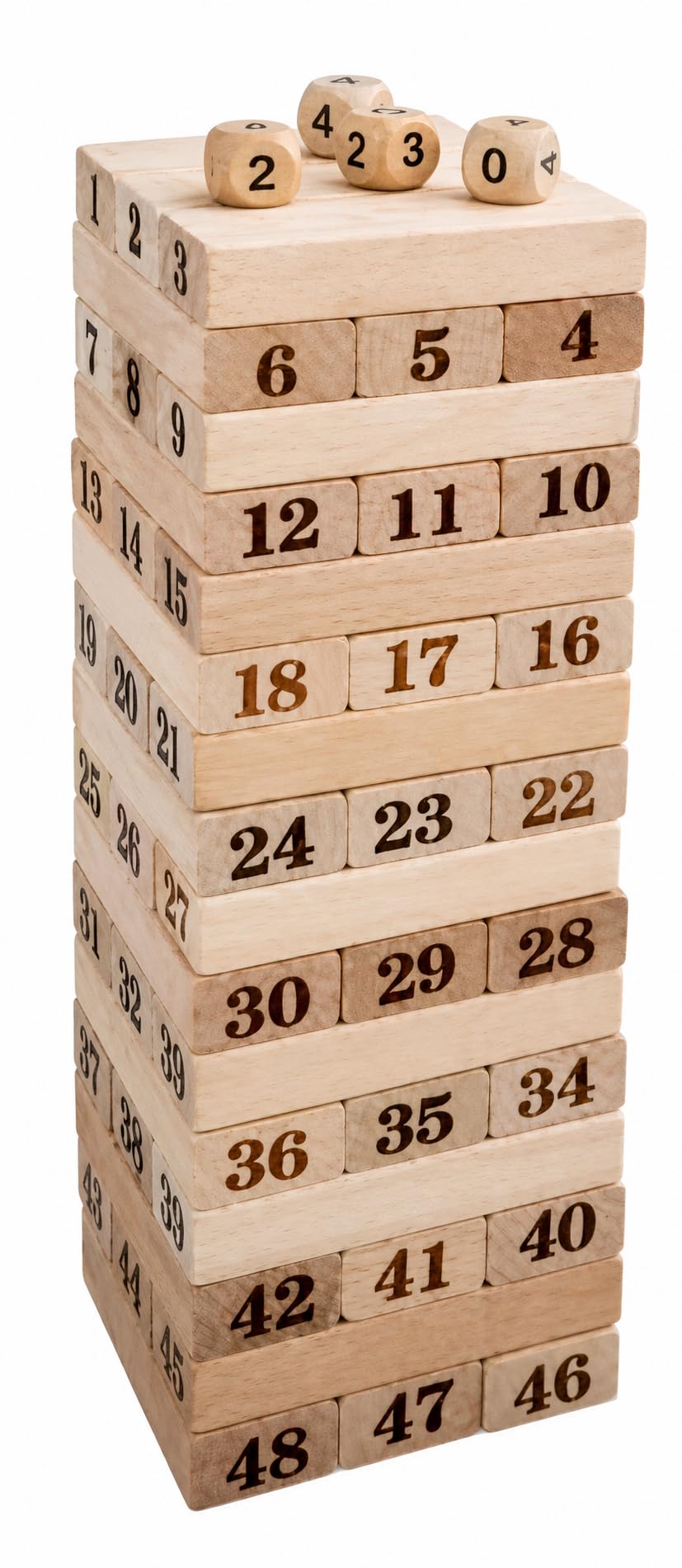 Wooden Toy 48 Pieces - Balance Blocks for Intelligence and Focus Development - High Quality Entertaining Group Game