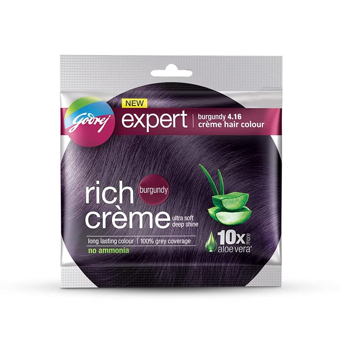 Godrej Expert Rich Cream Hair Color 20g & 20ml, Burgundy)