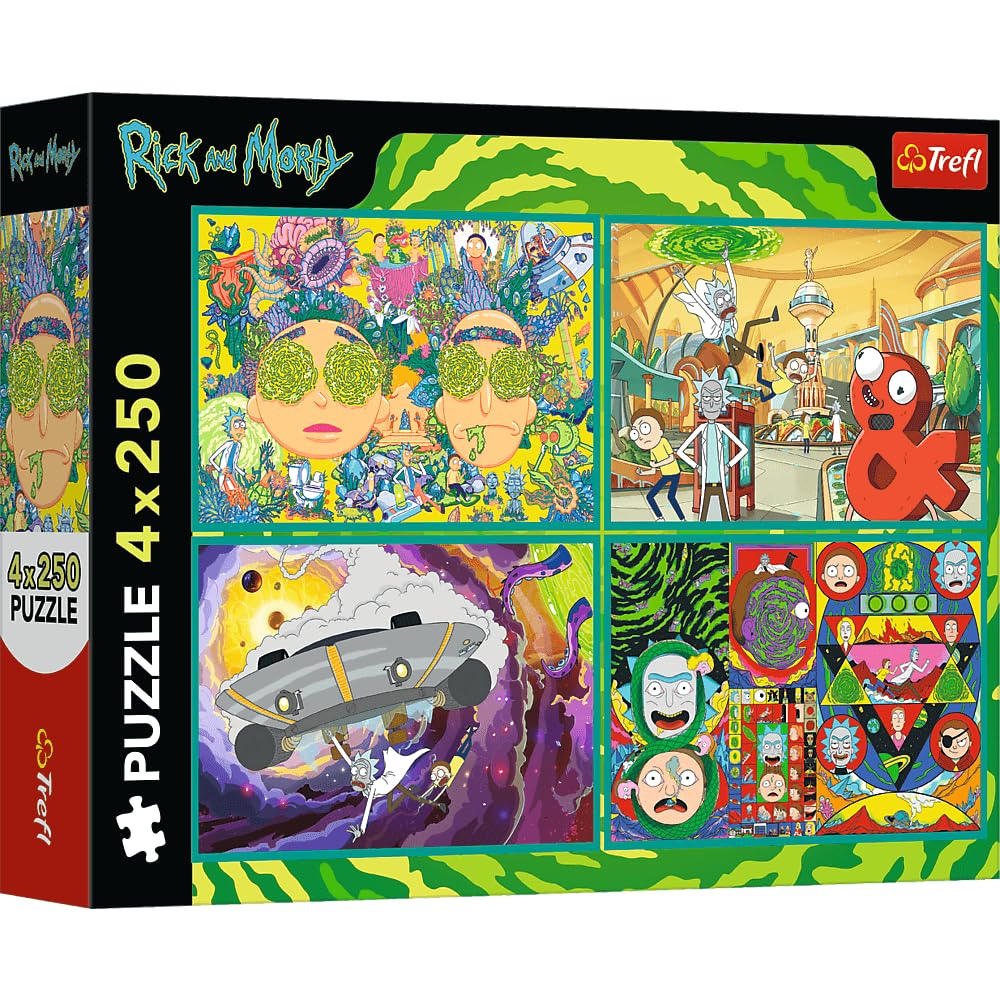 Puzzles - "4x250" - The twisted world of Rick and Morty/Warner Rick and Morty_FSC Mix 70%