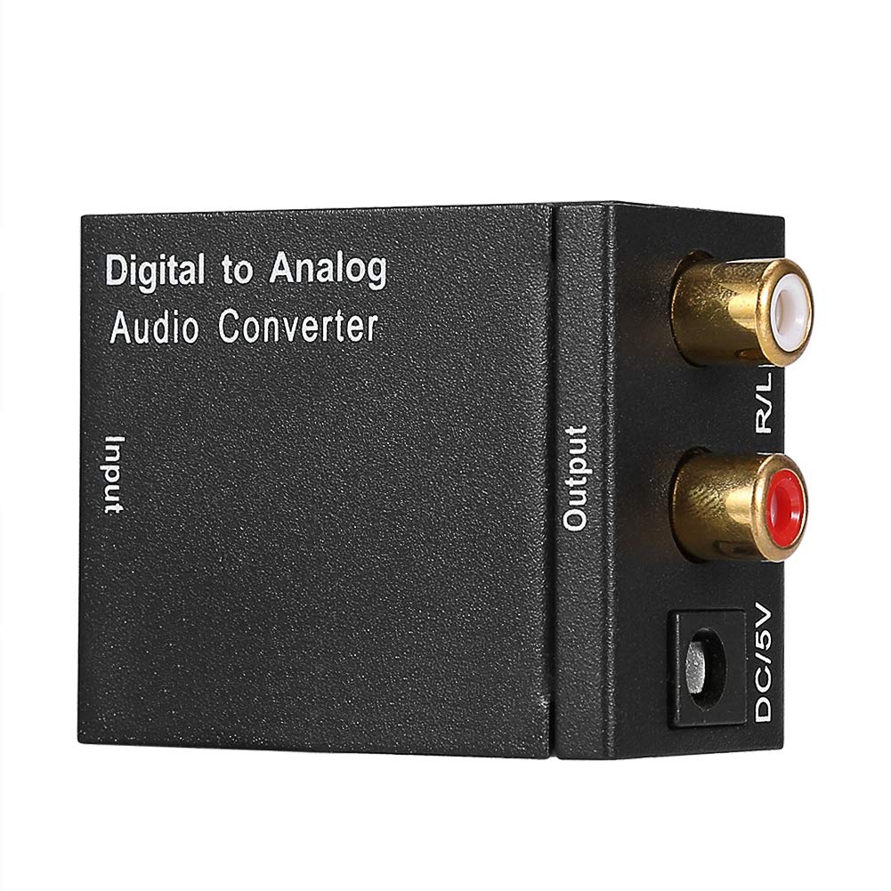 PUSOKEI Digital Optic To Analog Coaxial Adaptador De Audio Converter for RCA Convertidor, Digital to Analog Audio Converter