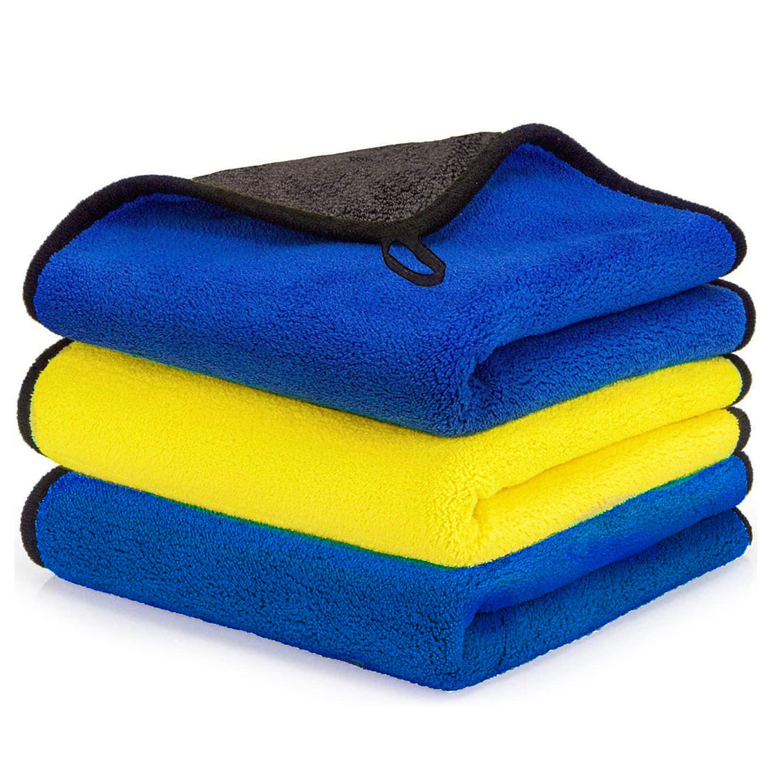 ROADPOWER Ultrasoft, Large, Thick and Quick Drying Car Microfiber Cleaning Towel Polishing Waxing Auto Detailing Towel Cloth 40X40CM (3 PACK) (Assorted Colors)