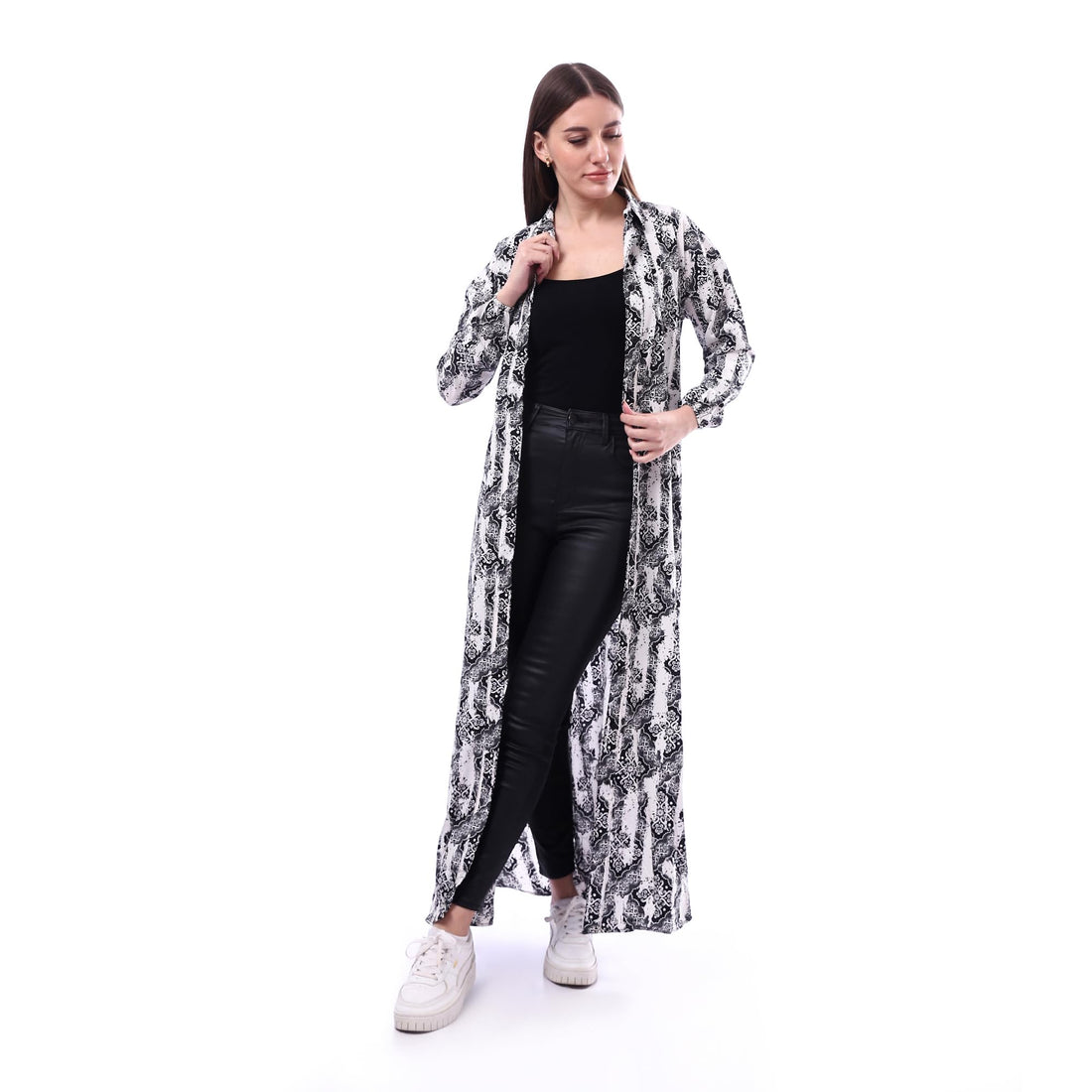 Andora womens Patterned Long Sleeve Dress