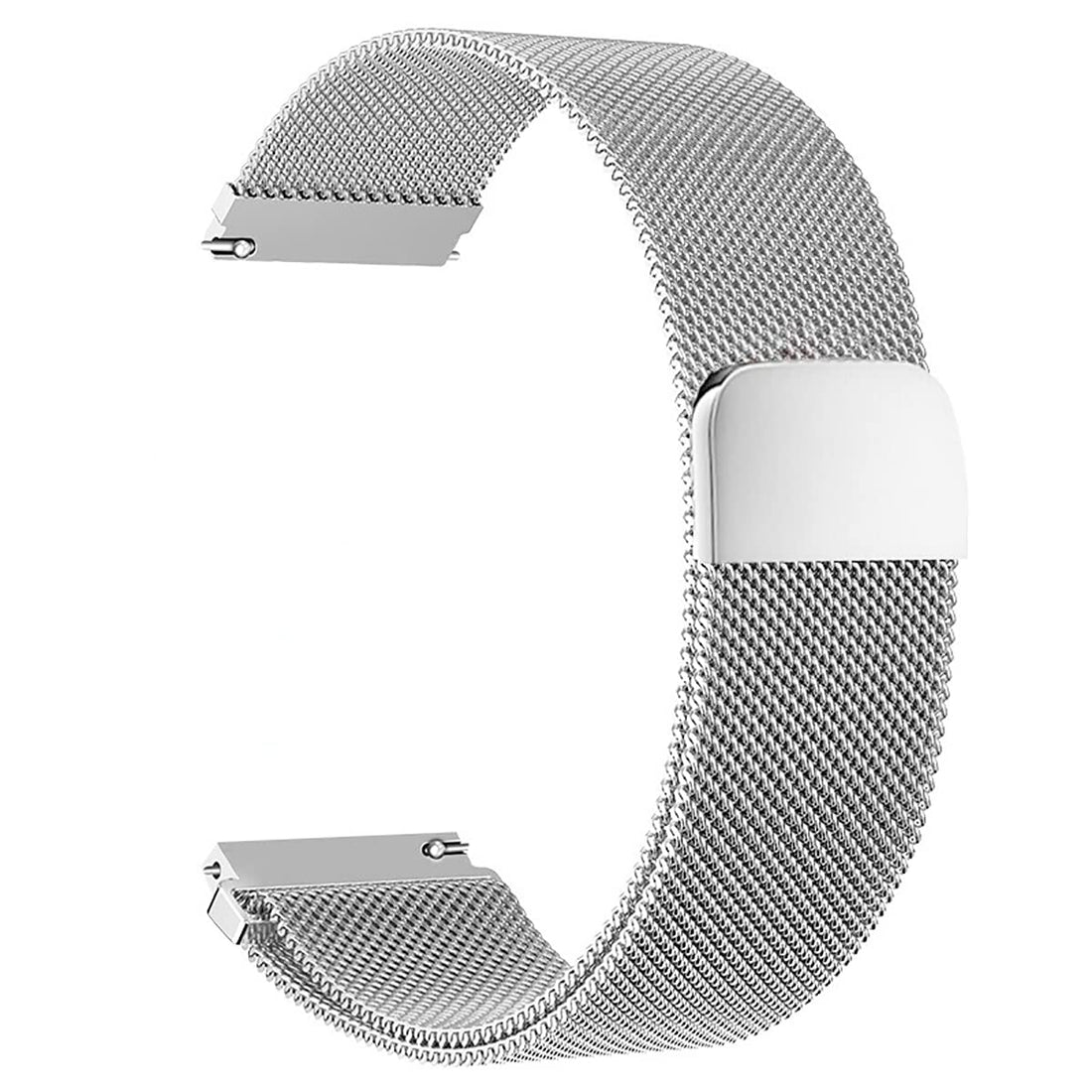 General Watch Band Metal mesh Watch Band Magnetic Absorption Loop Watch Band 14mm for huami amazfit 1 Silver
