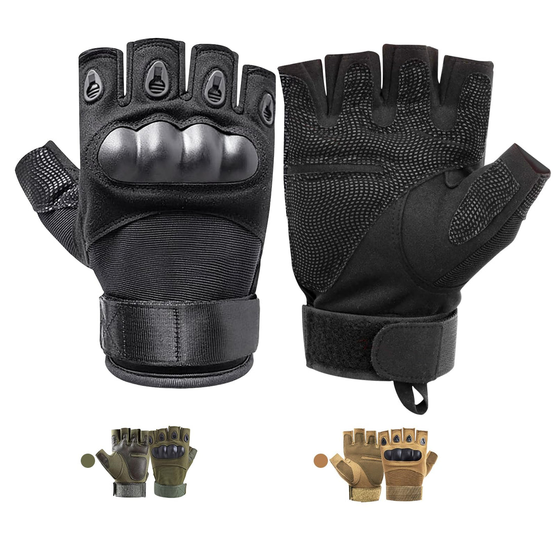 CubePlug Boys Breathable Padded Fingerless Motorcycle Gloves Half Finger Gloves for Cycling Hiking Climbing Outdoor Sports
