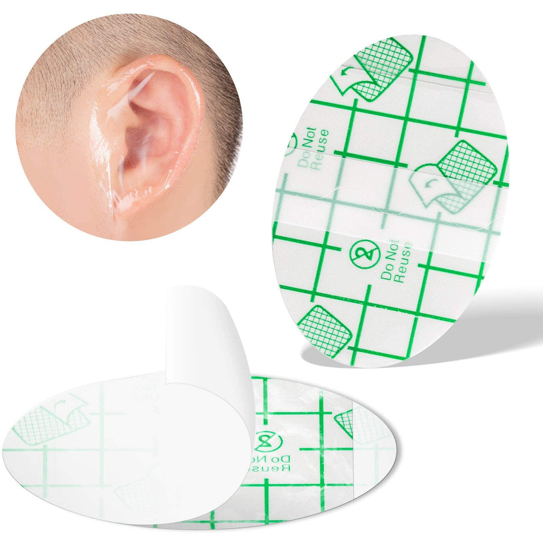 KASTWAVE Waterproof Ear Stickers, Baby Waterproof Ear Protector, Newborn Ear Protection for Swimming Showering Surfing Snorkeling and Other Water Sports Kids Size(50 Pack)