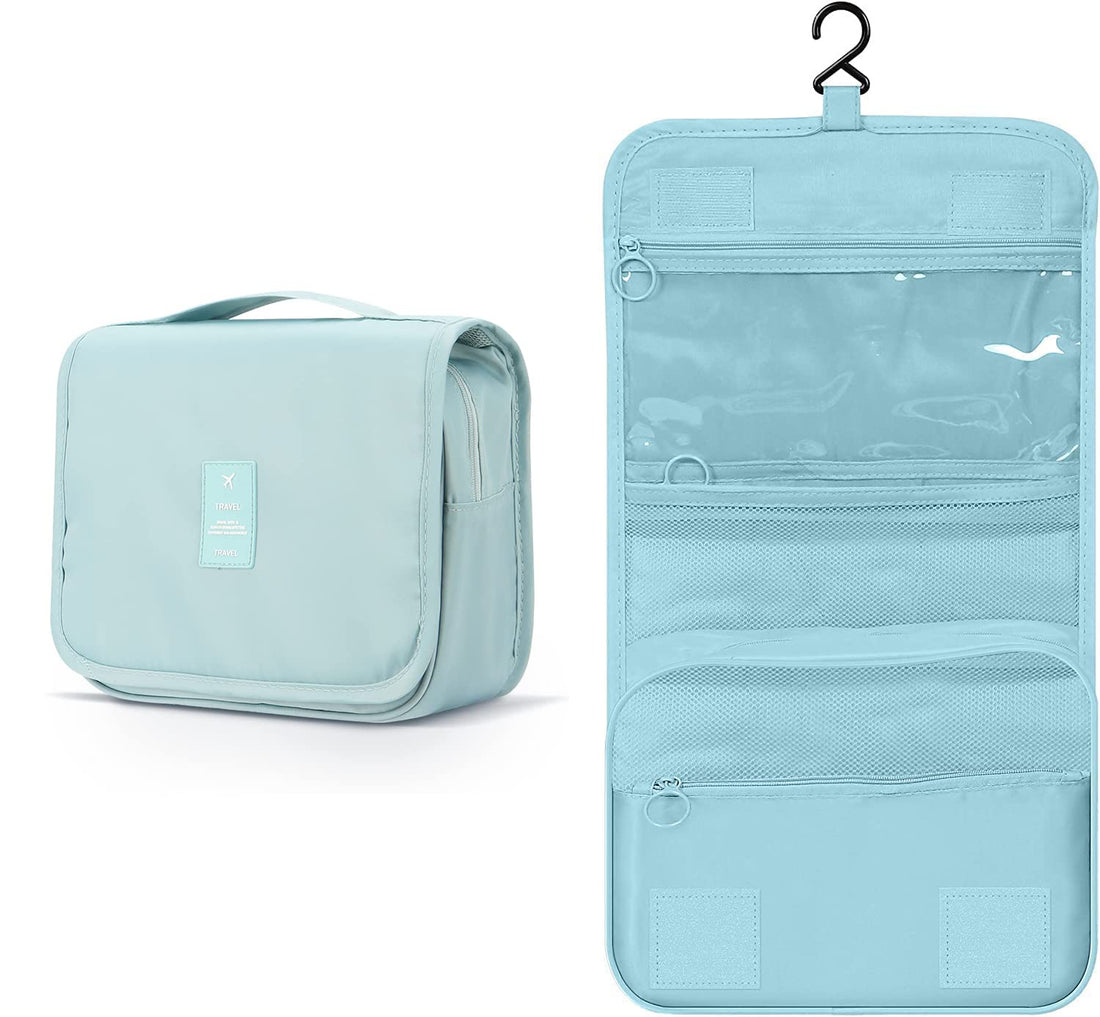 Necomi Travel Hanging Toiletry Wash Bag Dresser Pouch Makeup Cosmetic Organizer Portable Large Capacity Storage for Women Girls Kids Waterproof Cosmetic Pouch