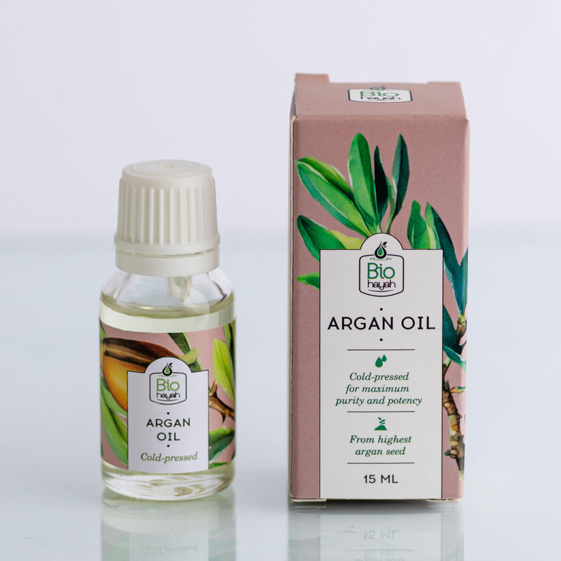Biohayah Argan Oil 15ml – 100% Pure Cold Pressed Argan Oil – Natural Moisturizer for Hair, Face & Skin – Lightweight Non-Greasy Formula – Precision Dropper Bottle