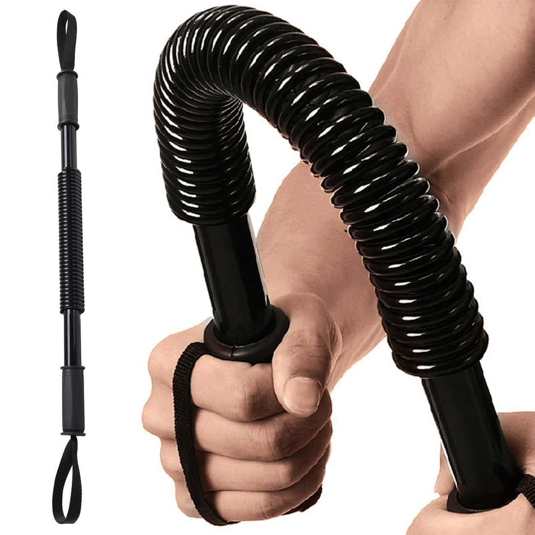 Power Twister Bar - Upper Body Exercise for chest arm workout equipment, Strengthening Your Chest Workout, Shoulders,Biceps, Arms, Forearm Strengthener 20-132 LBS
